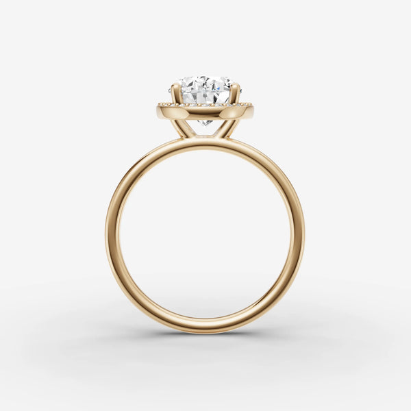 Aurore Oval ring setting, view 2