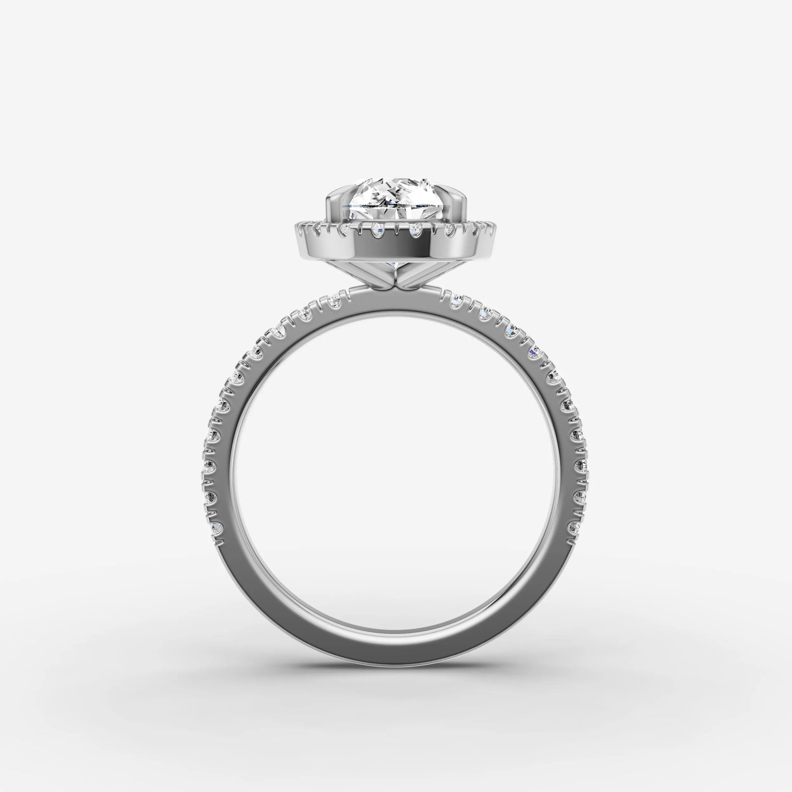 Aurore Etoile pear diamond setting in gold, view 14