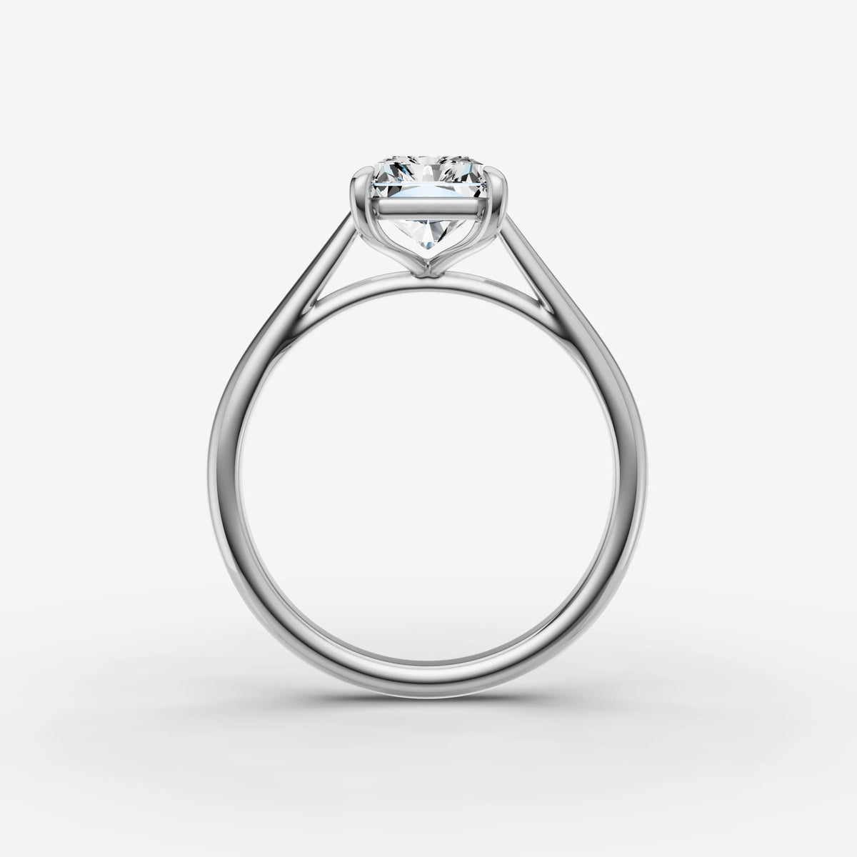 Cathedrale radiant diamond setting in gold, view 14