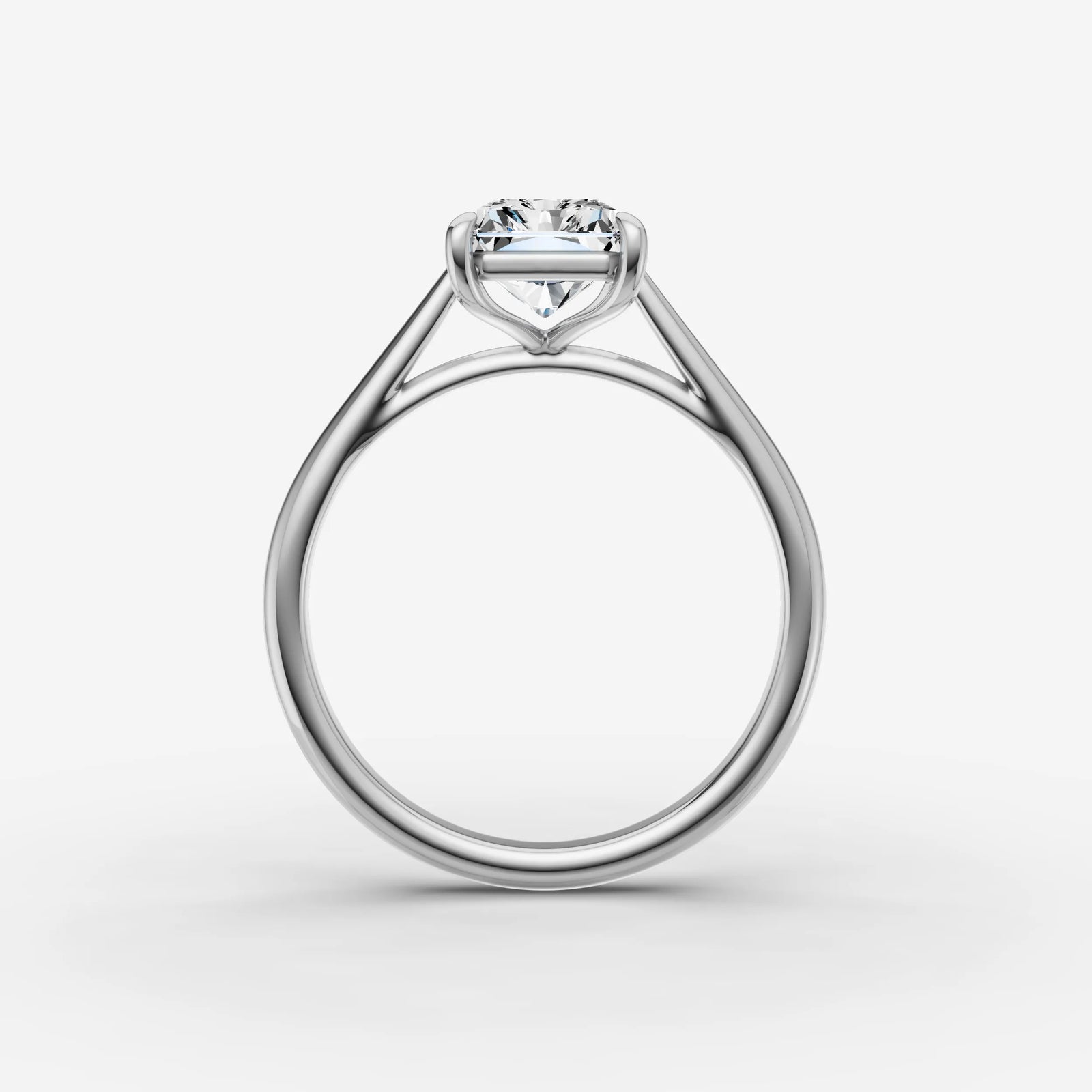 Cathedrale radiant diamond setting in gold, view 14