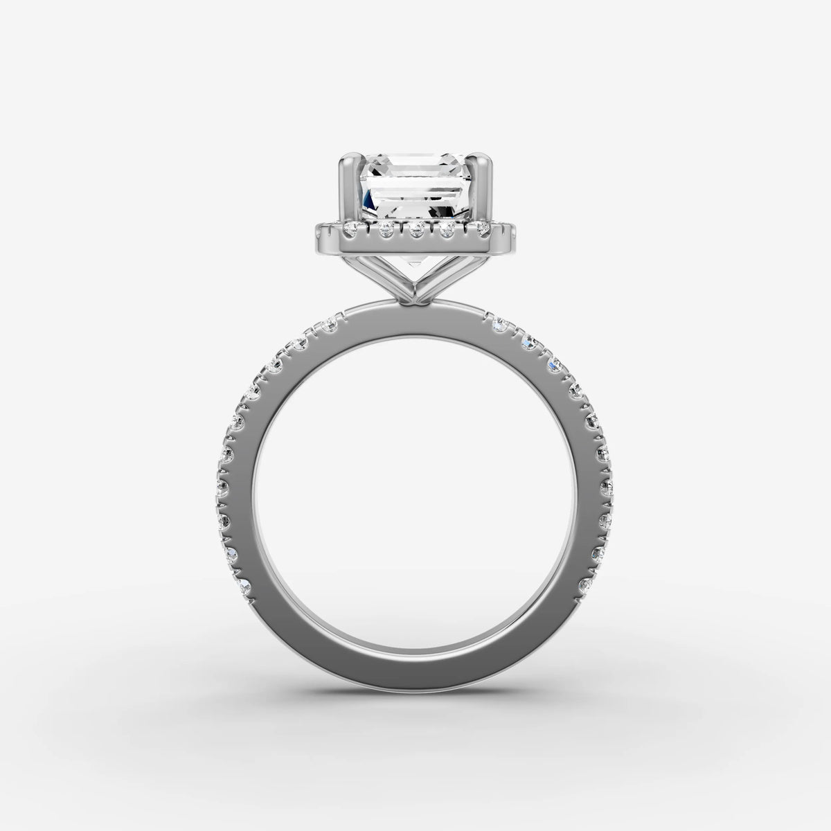 Aurore Etoile emerald diamond setting in gold, view 14