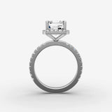 Aurore Etoile emerald diamond setting in gold, view 14
