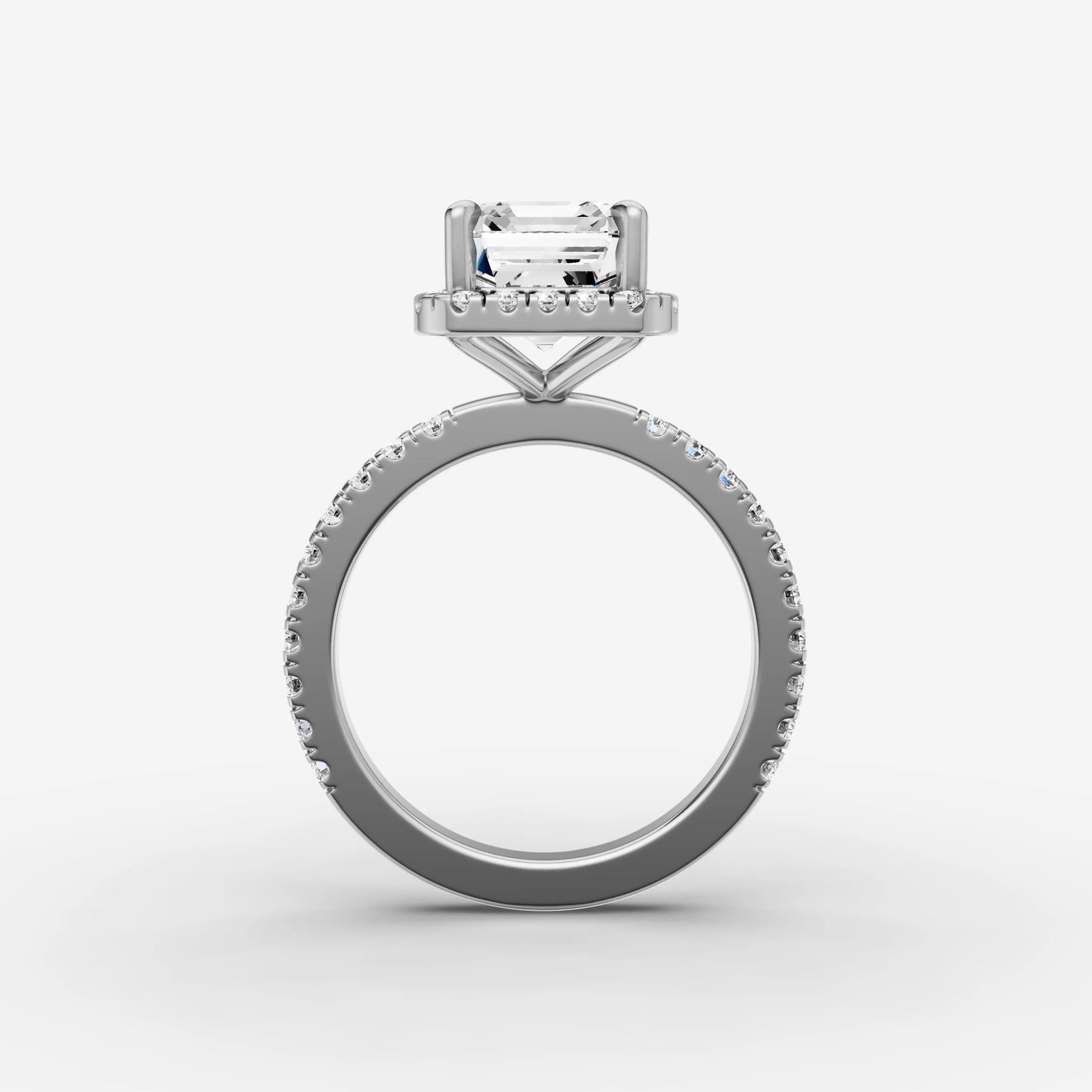 Aurore Etoile emerald diamond setting in gold, view 14