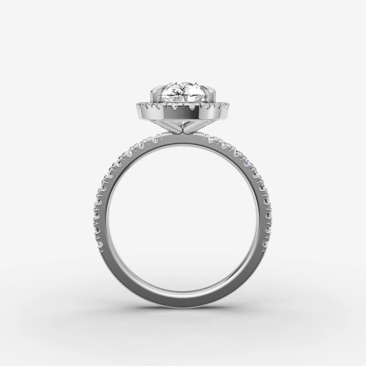 Aurore Etoile pear diamond setting in gold, view 14