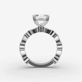 Heritage asscher diamond setting in gold, view 14
