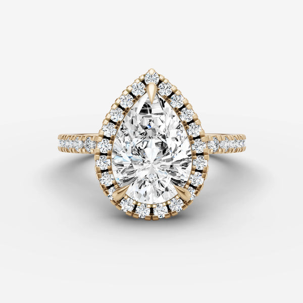 Aurore Etoile Pear ring setting, view 1