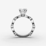 Heritage elongated cushion diamond setting in gold, view 14