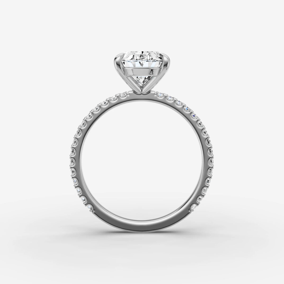 Etoile oval diamond setting in gold, view 14