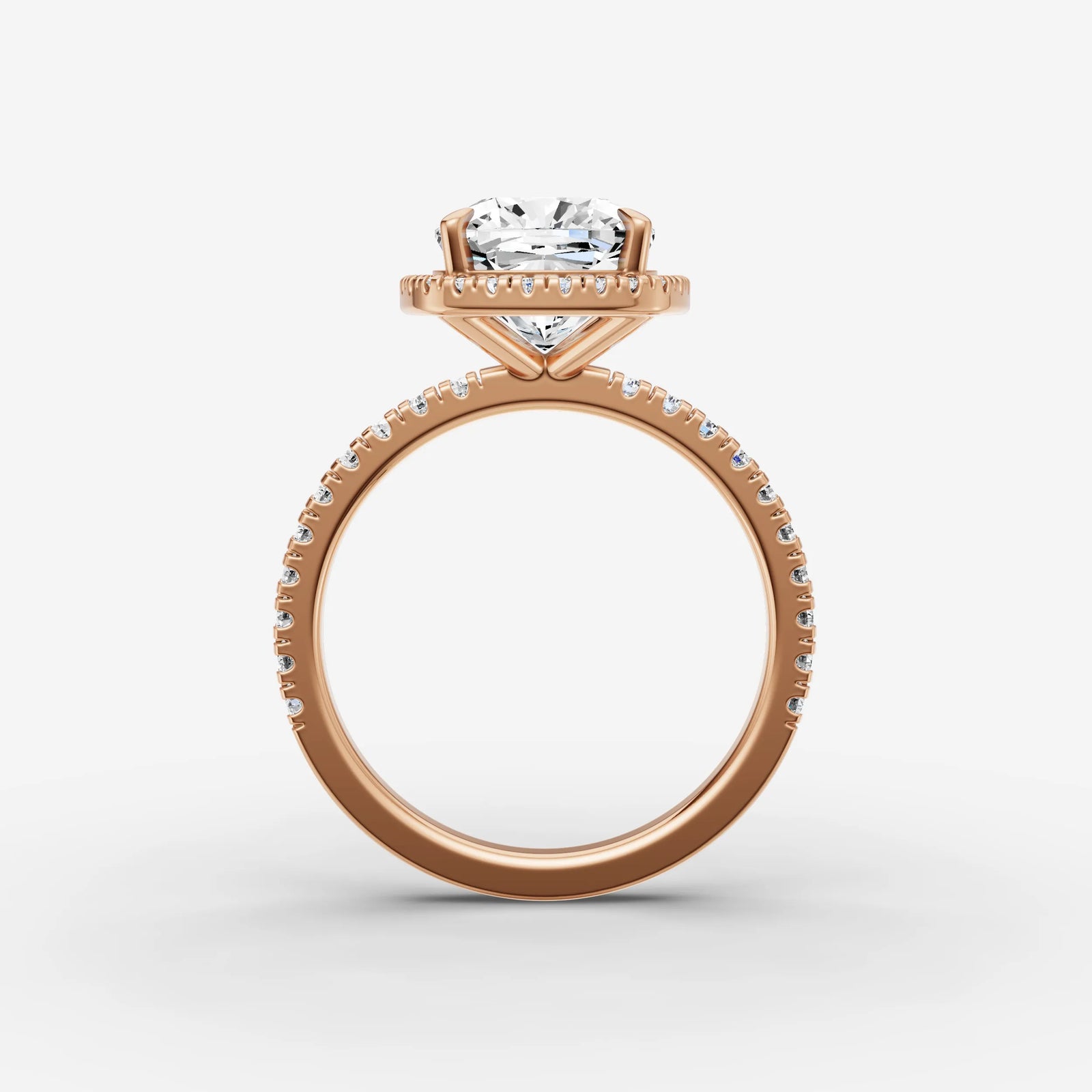 Aurore Etoile cushion diamond setting in gold, view 8