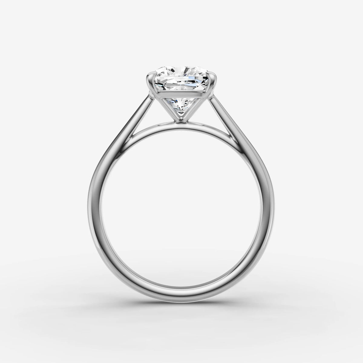 Cathedrale cushion diamond setting in gold, view 14