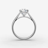 Cathedrale cushion diamond setting in gold, view 14
