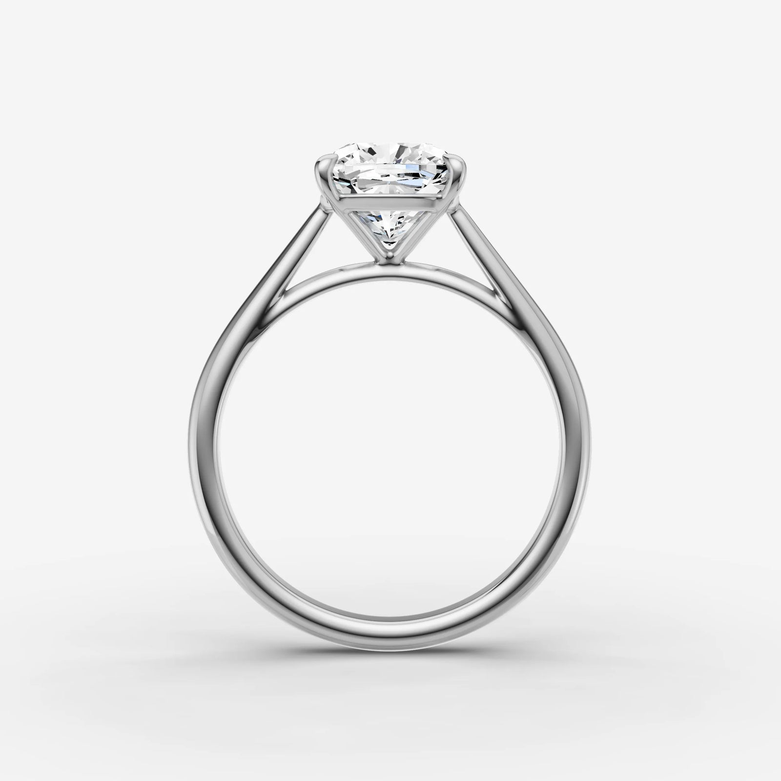 Cathedrale cushion diamond setting in gold, view 14