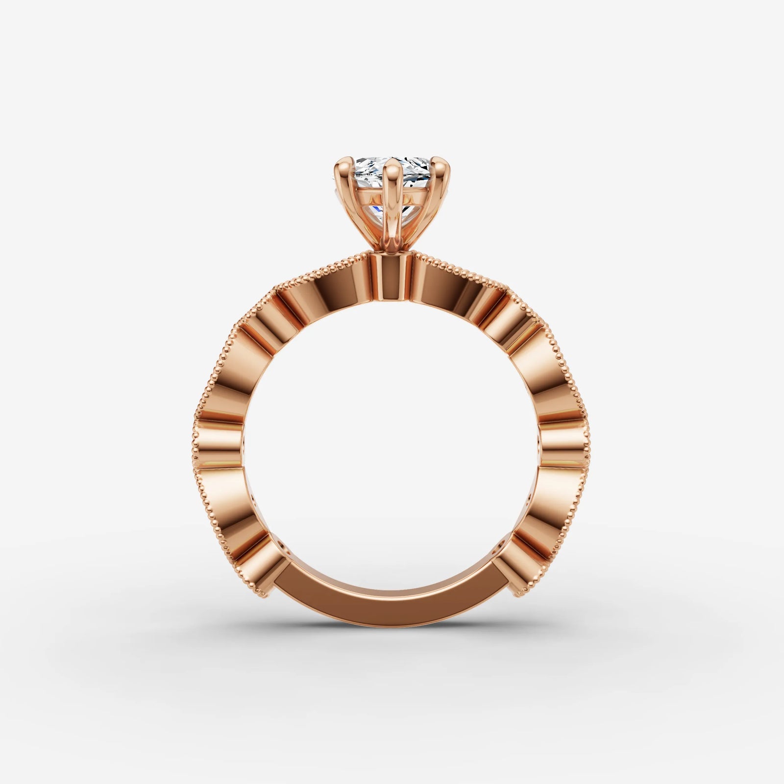 Heritage marquise diamond setting in gold, view 8
