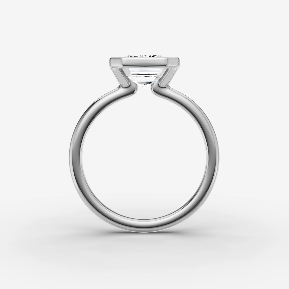 Demi emerald diamond setting in gold, view 14