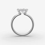 Demi emerald diamond setting in gold, view 14