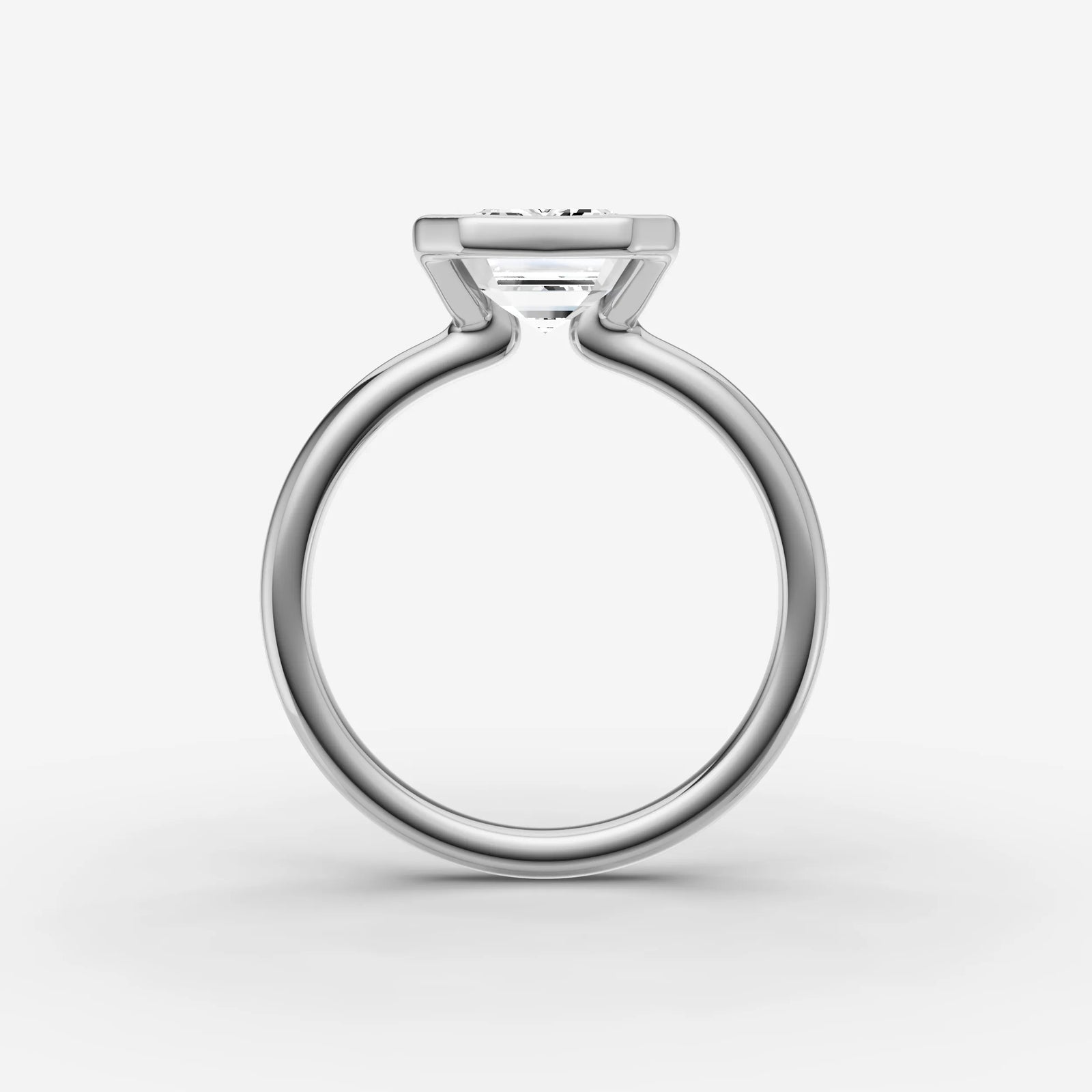 Demi emerald diamond setting in gold, view 14