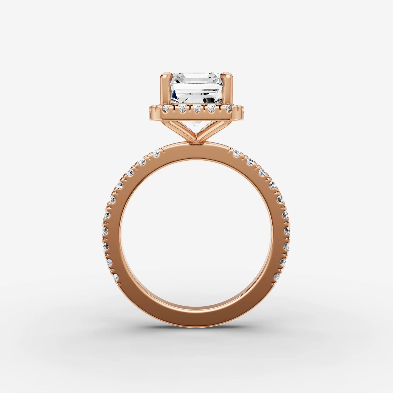 Aurore Etoile emerald diamond setting in gold, view 8