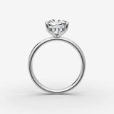 Mystere cushion diamond setting in gold, view 14