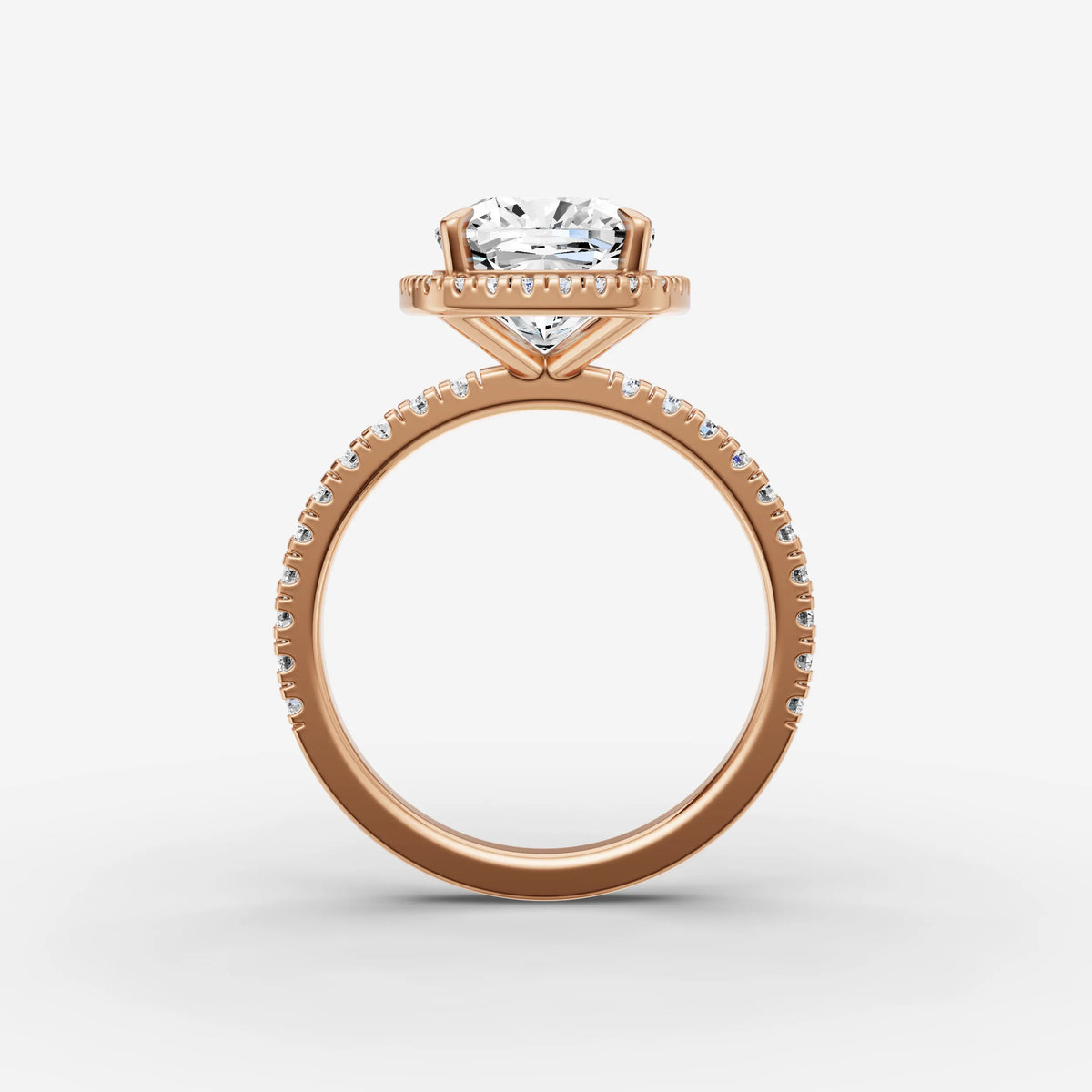 Aurore Etoile cushion diamond setting in gold, view 8