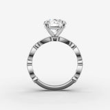 Heritage round diamond setting in gold, view 14