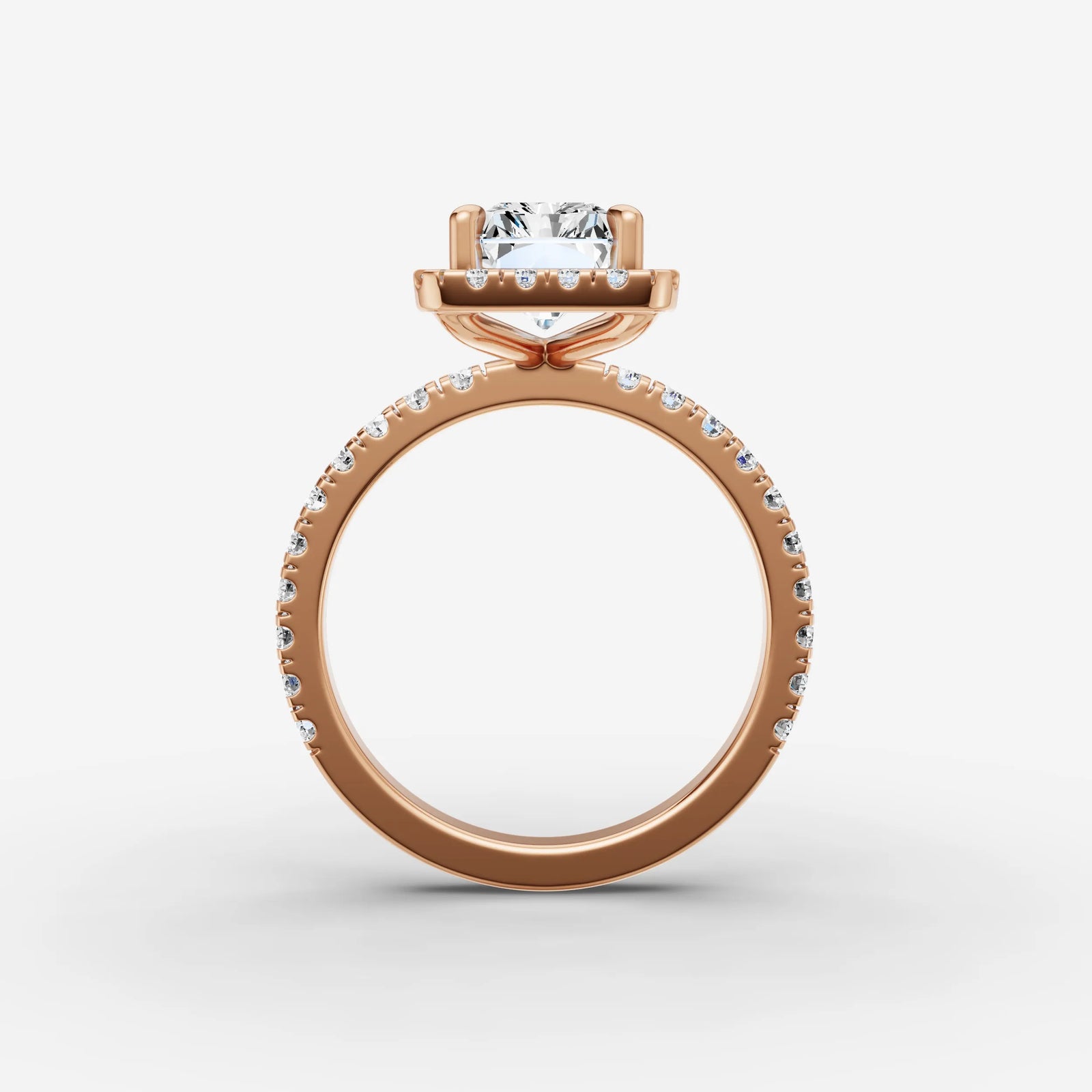 Aurore Etoile radiant diamond setting in gold, view 8