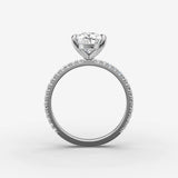 Etoile pear diamond setting in gold, view 14