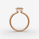 Demi radiant diamond setting in gold, view 8