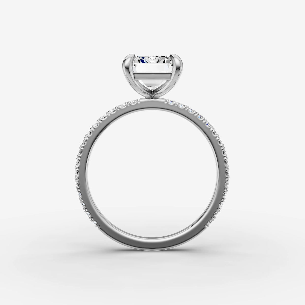 Etoile emerald diamond setting in gold, view 14