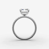 Etoile emerald diamond setting in gold, view 14