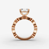 Heritage asscher diamond setting in gold, view 8