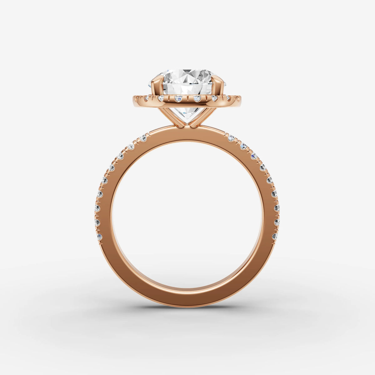Aurore Etoile round diamond setting in gold, view 8