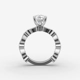 Heritage pear diamond setting in gold, view 14
