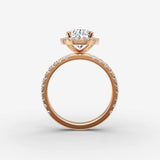 Aurore Etoile oval diamond setting in gold, view 8