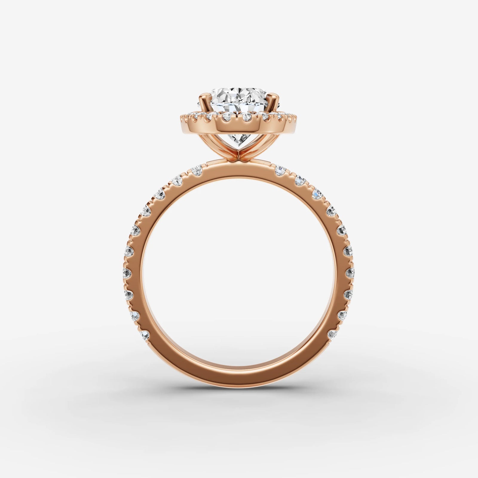 Aurore Etoile oval diamond setting in gold, view 8