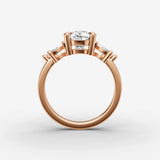 Fleur pear diamond setting in gold, view 8