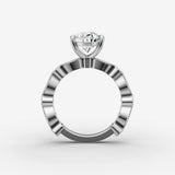 Heritage oval diamond setting in gold, view 14