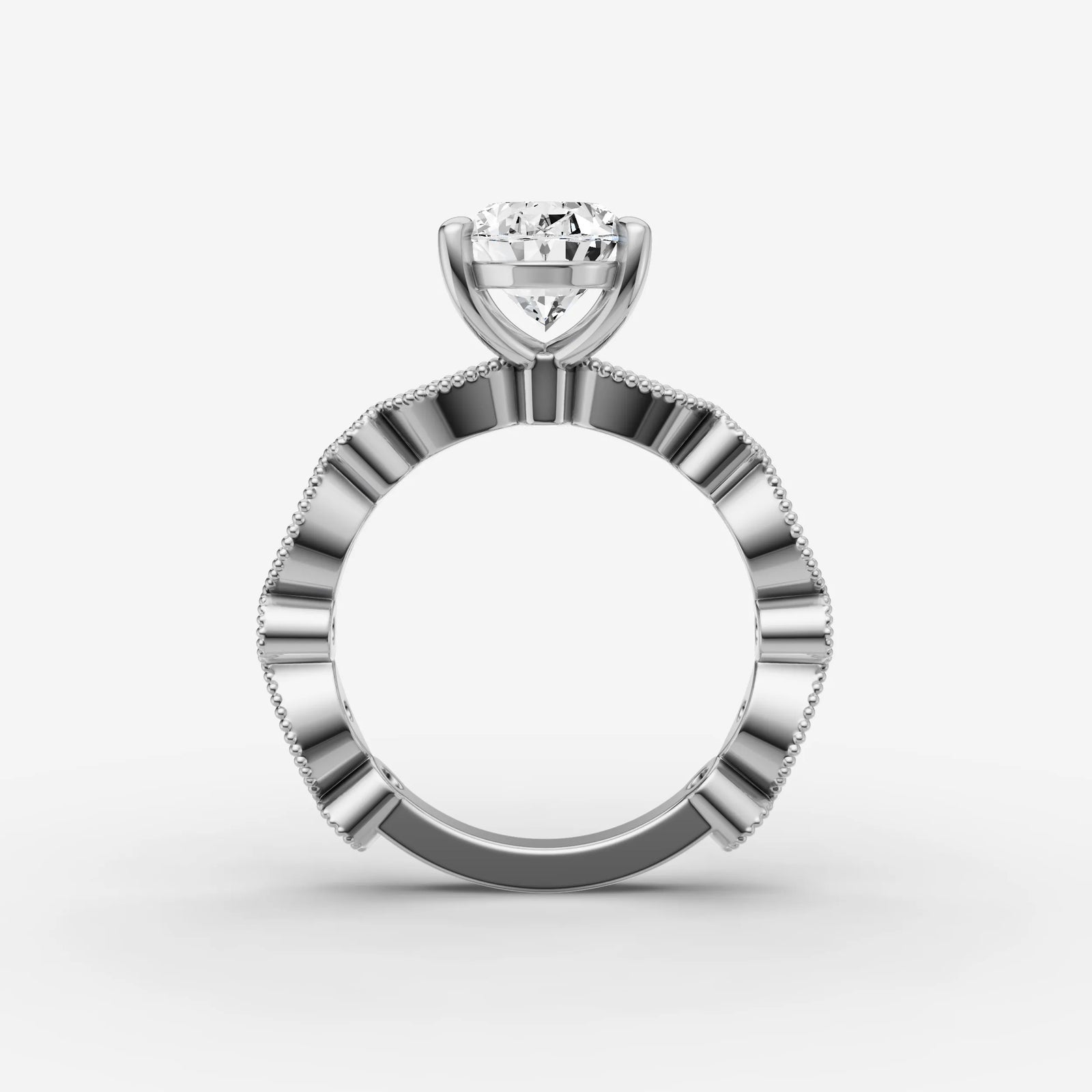 Heritage oval diamond setting in gold, view 14