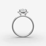 Aurore oval diamond setting in gold, view 14