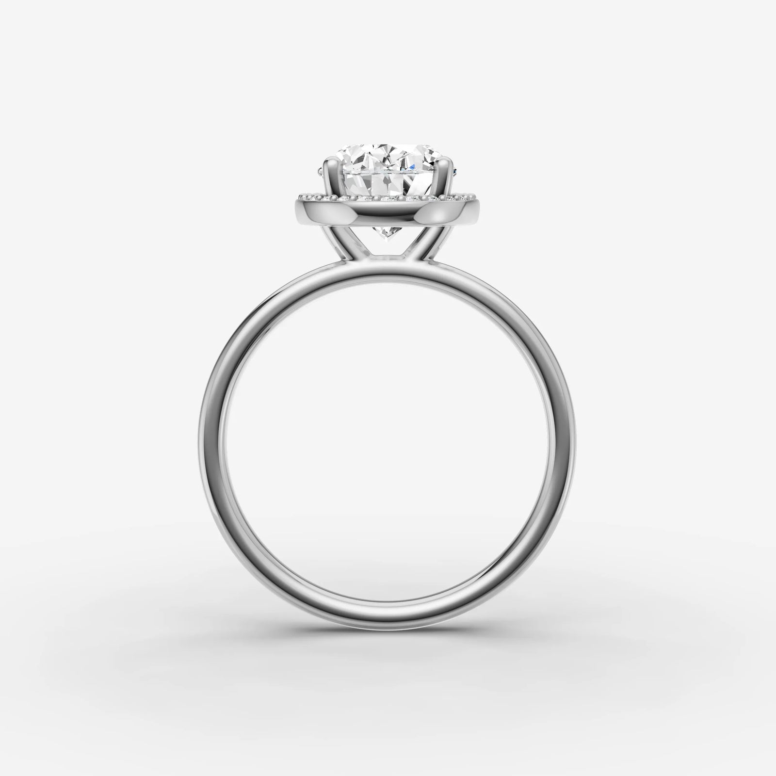 Aurore oval diamond setting in gold, view 14