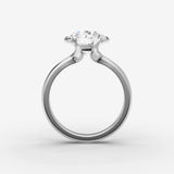 Demi round diamond setting in gold, view 14