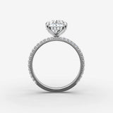 Mystere Etoile oval diamond setting in gold, view 14