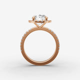 Aurore Etoile round diamond setting in gold, view 8