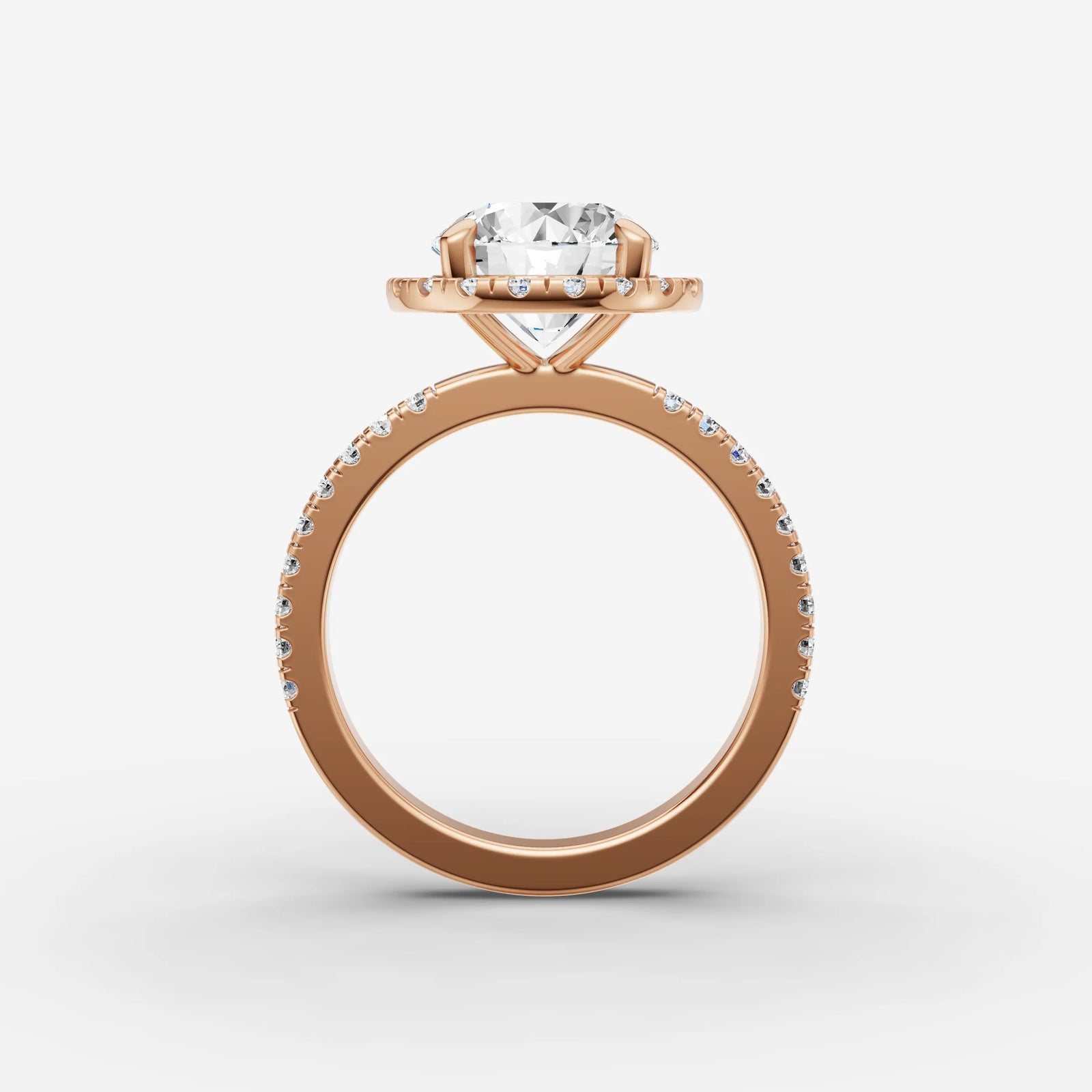 Aurore Etoile round diamond setting in gold, view 8