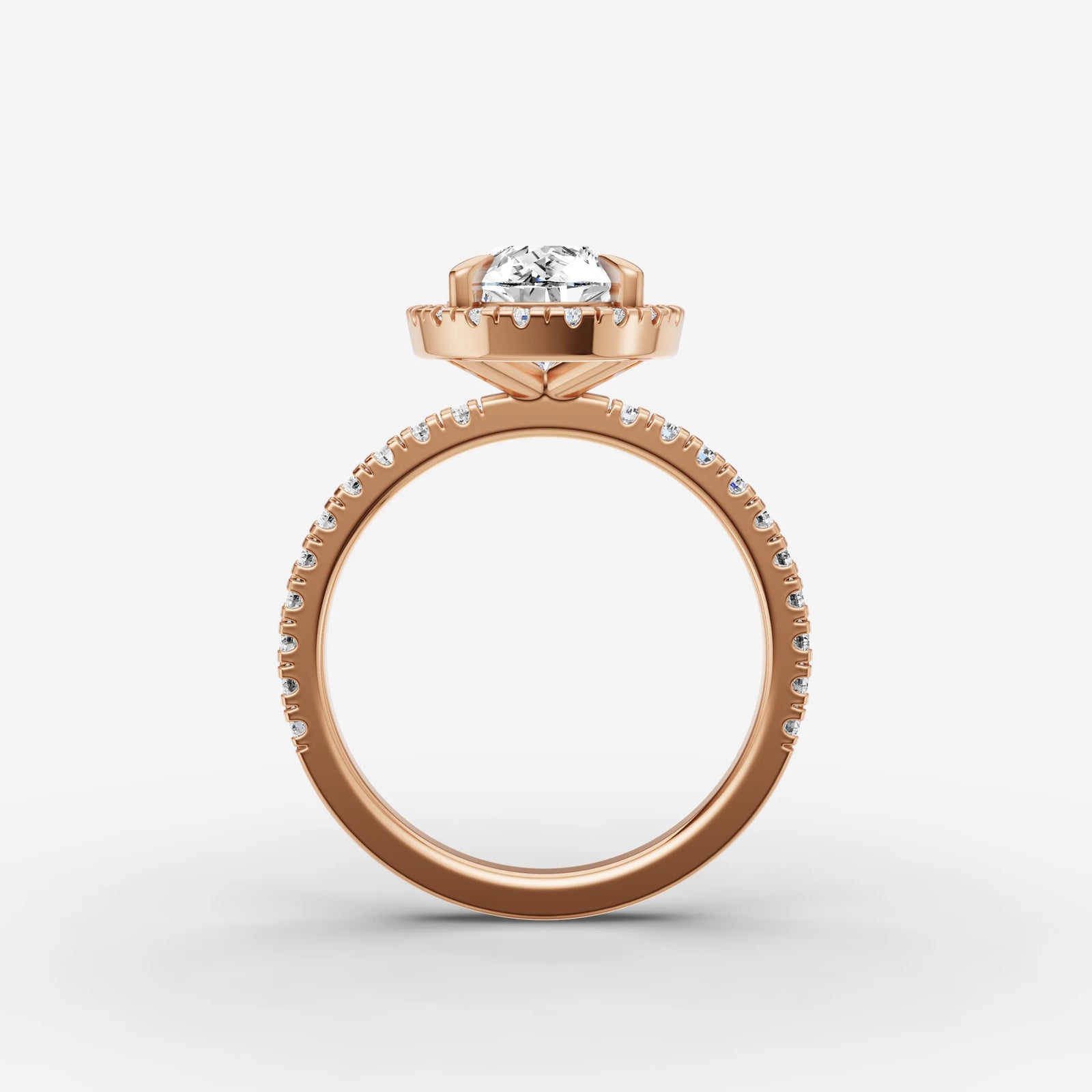 Aurore Etoile pear diamond setting in gold, view 8
