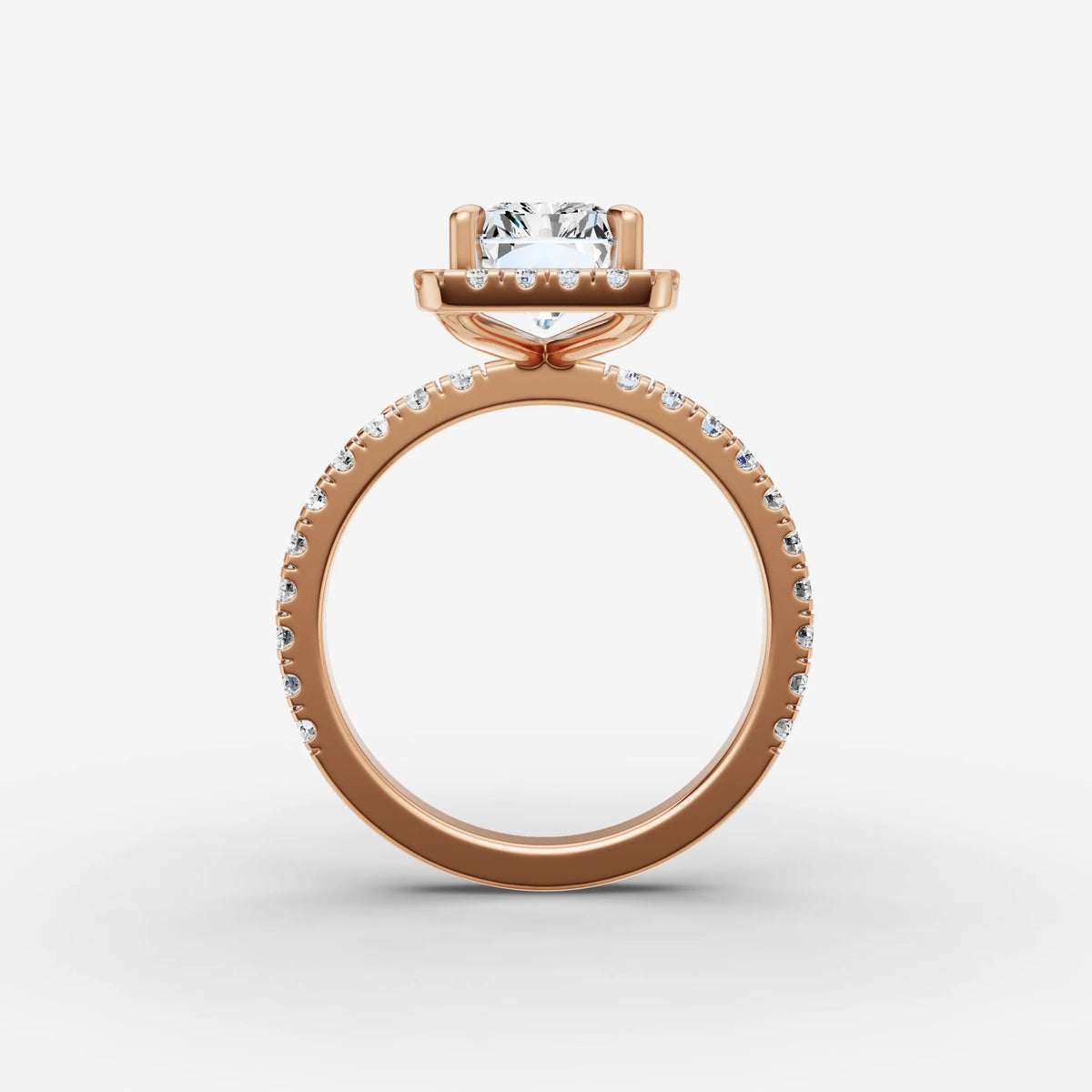 Aurore Etoile radiant diamond setting in gold, view 8