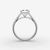 Cathedrale emerald diamond setting in gold, view 14