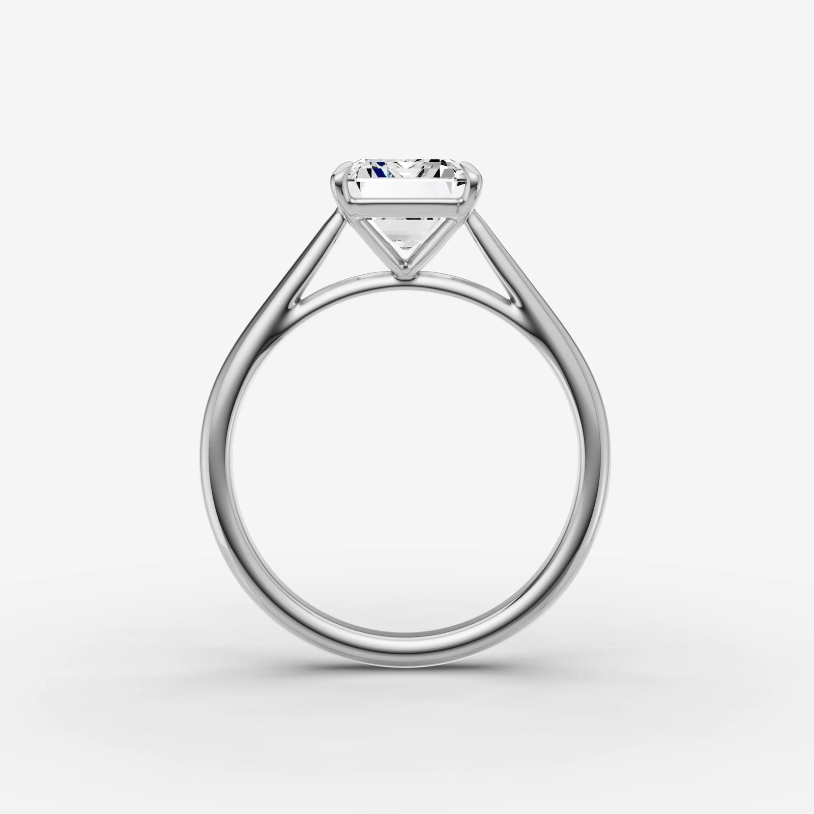 Cathedrale emerald diamond setting in gold, view 14