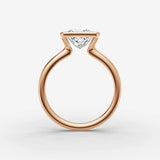 Demi princess diamond setting in gold, view 8