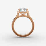 Aurore emerald diamond setting in gold, view 8