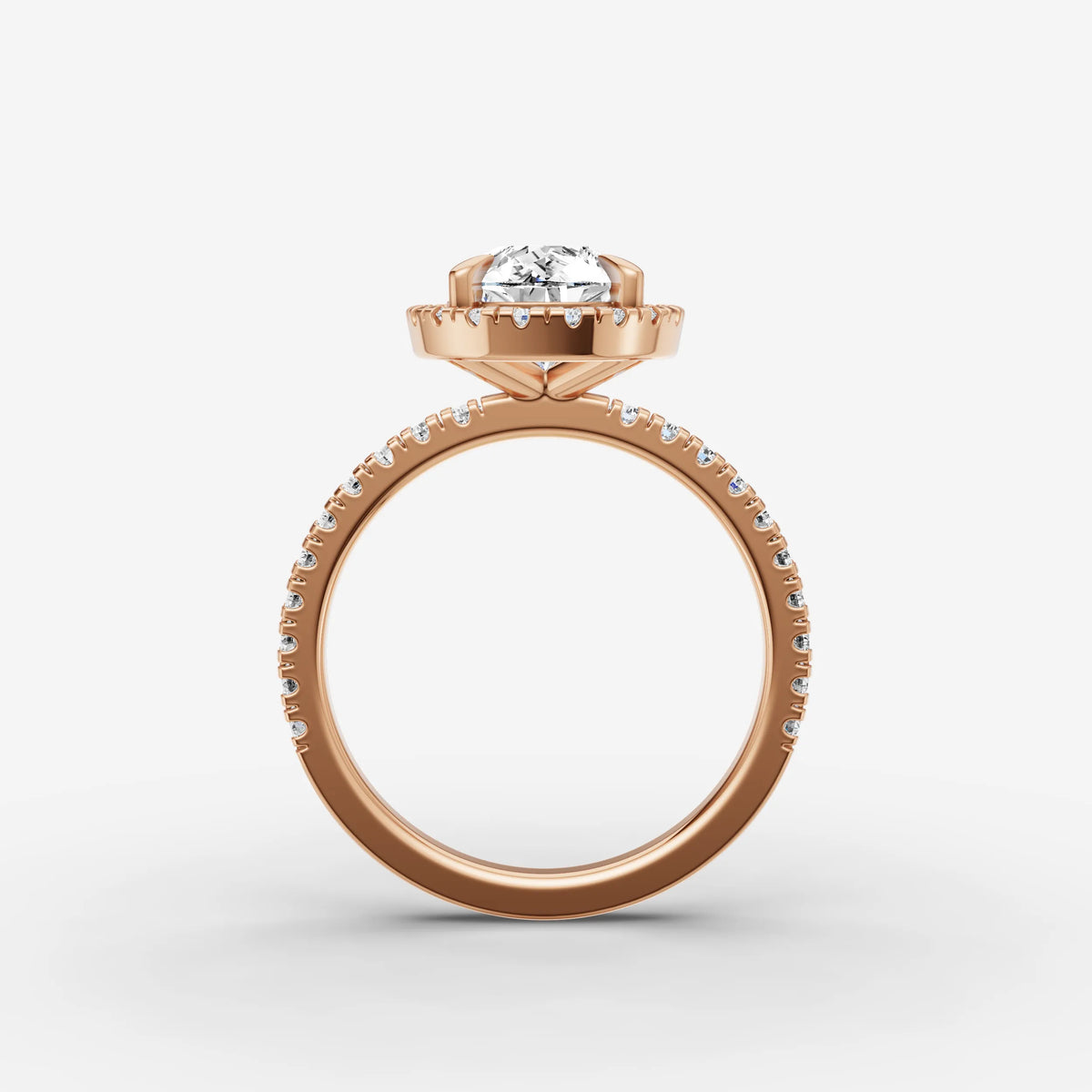 Aurore Etoile pear diamond setting in gold, view 8